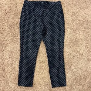 LOFT Black Geometric Print Pants